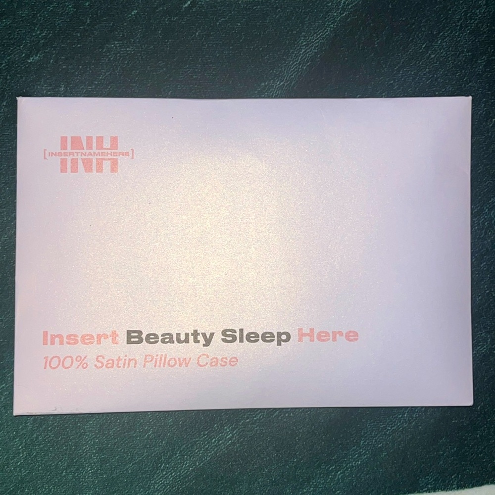 INH Hair Premium Satin Pillowcase, Insert Name Here, New